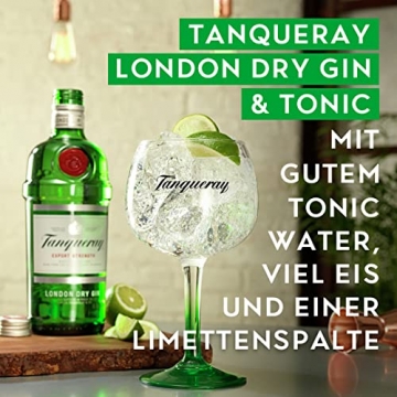 Tanqueray London Dry Gin Geschenkset mit Copa Glas - 1 x 70cl - 3