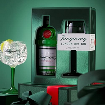 Tanqueray London Dry Gin Geschenkset mit Copa Glas - 1 x 70cl - 7