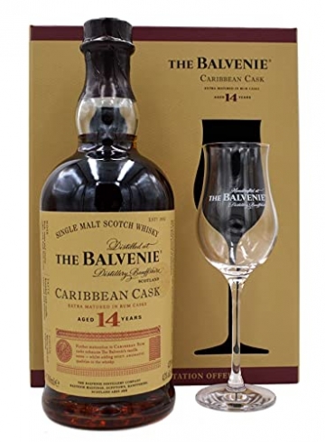 The Balvenie Whisky Caribbean Cask 14 Jahre 0,7l + 1 Glas in Geschenkpackung - 2