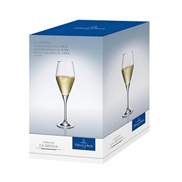 Villeroy und Boch La Divina Champagnerkelch, Set 4tlg. Glasset, Glas, 4-teilig, 4 - 3