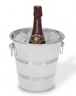 Viscio Trading 171429 Eiskübel für Champagner, aus Edelstahl, 22 cm - 1