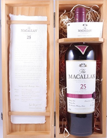 Macallan 25 Years Sherry Oak Highland Single Malt Scotch Whisky 43,0% - eine der wenigen Abfüllungen eines legendären Scotch - 2