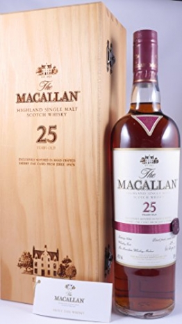 Macallan 25 Years Sherry Oak Highland Single Malt Scotch Whisky 43,0% - eine der wenigen Abfüllungen eines legendären Scotch - 1