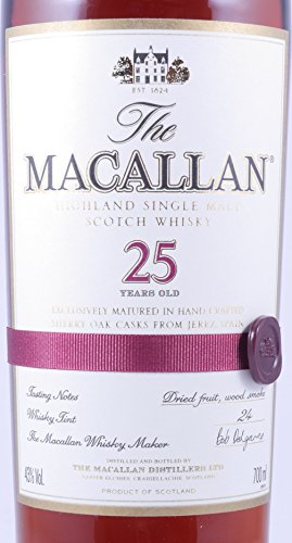 Macallan 25 Years Sherry Oak Highland Single Malt Scotch Whisky 43,0% - eine der wenigen Abfüllungen eines legendären Scotch - 5