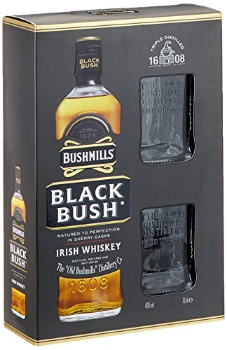 Bushmills BLACK BUSH Irish Whiskey mit Geschenkverpackung mit 2 Gläsern (1 x 0.7 l) - 4