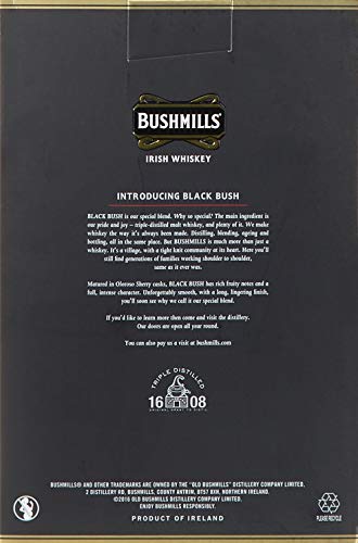 Bushmills BLACK BUSH Irish Whiskey mit Geschenkverpackung mit 2 Gläsern (1 x 0.7 l) - 5