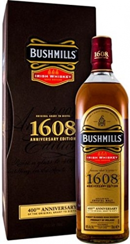 Bushmills Irish Whiskey (1608 Anniversary Edition) in Geschenkverpackung - 46% 700 ml - 1