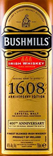 Bushmills Irish Whiskey (1608 Anniversary Edition) in Geschenkverpackung - 46% 700 ml - 4