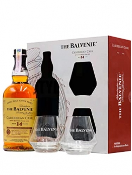 The Balvenie 14 Years Old CARIBBEAN CASK Finish 43% Vol. 0,7l in Geschenkbox mit 2 Gläsern - 1